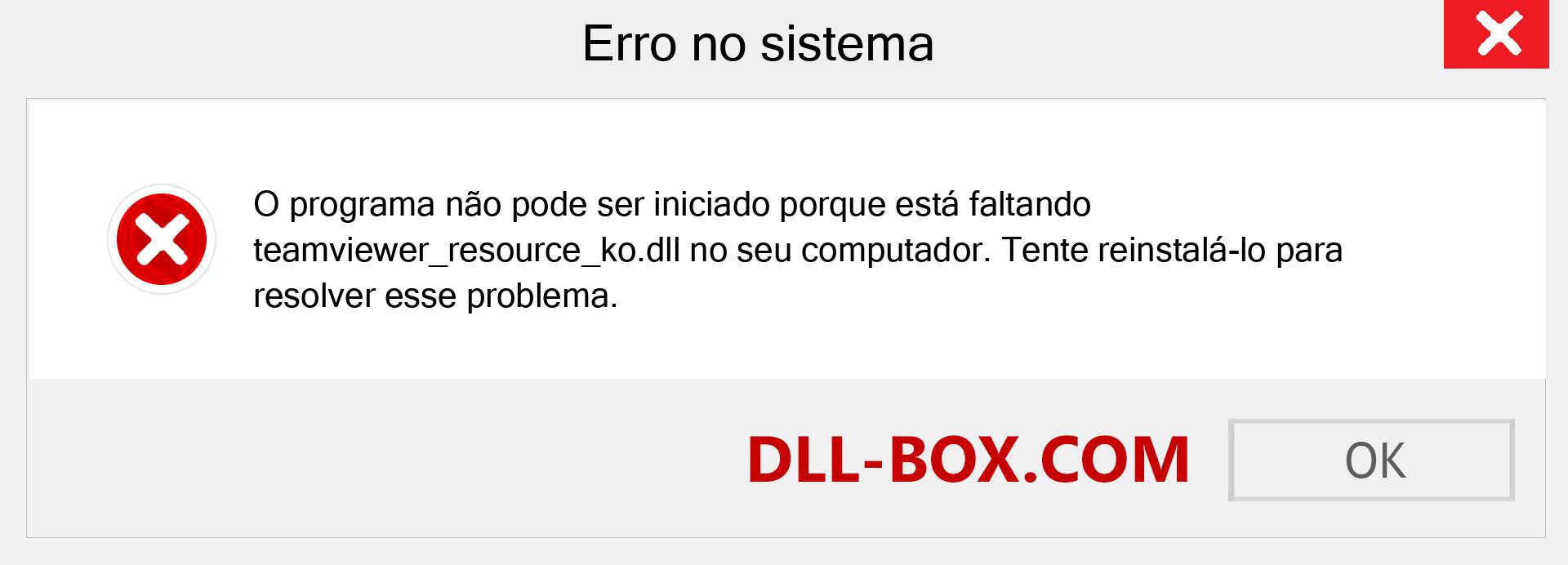 Arquivo teamviewer_resource_ko.dll ausente ?. Download para Windows 7, 8, 10 - Correção de erro ausente teamviewer_resource_ko dll no Windows, fotos, imagens